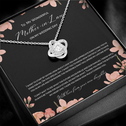 Mother Of The Groom - Love Knot Necklace - To My Wonderful Mother-In-Law