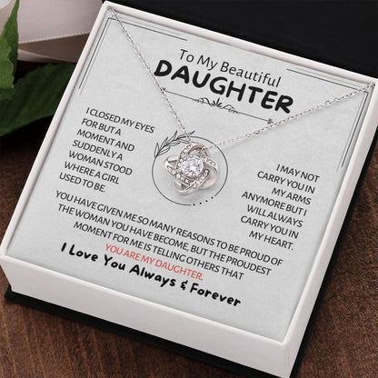 My Beautiful Daughter - Necklace With Message