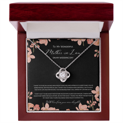 Mother Of The Groom - Love Knot Necklace - To My Wonderful Mother-In-Law