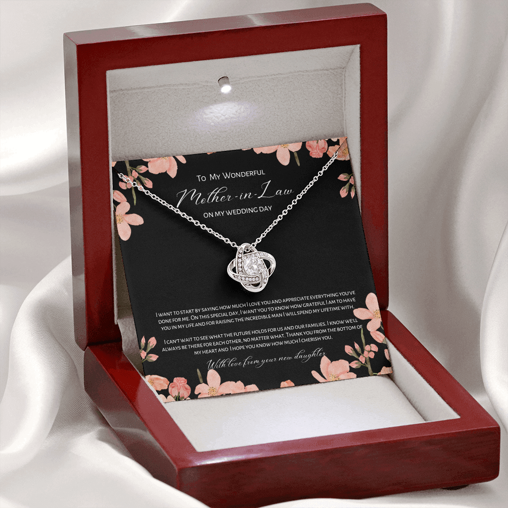 Mother Of The Groom - Love Knot Necklace - To My Wonderful Mother-In-Law