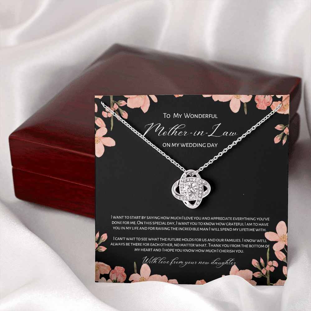 Mother Of The Groom - Love Knot Necklace - To My Wonderful Mother-In-Law