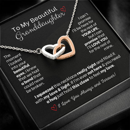 My Beautiful Granddaughter - Love & Light - Interlocking Hearts S9f