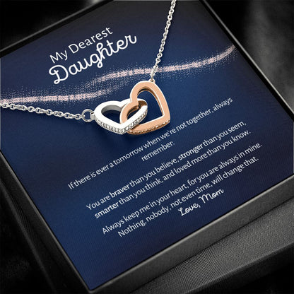 Dearest Daughter - Braver - Interlocked Hearts Design 1