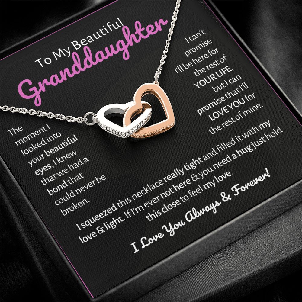 My Beautiful Granddaughter - Love & Light - Interlocking Hearts S9d
