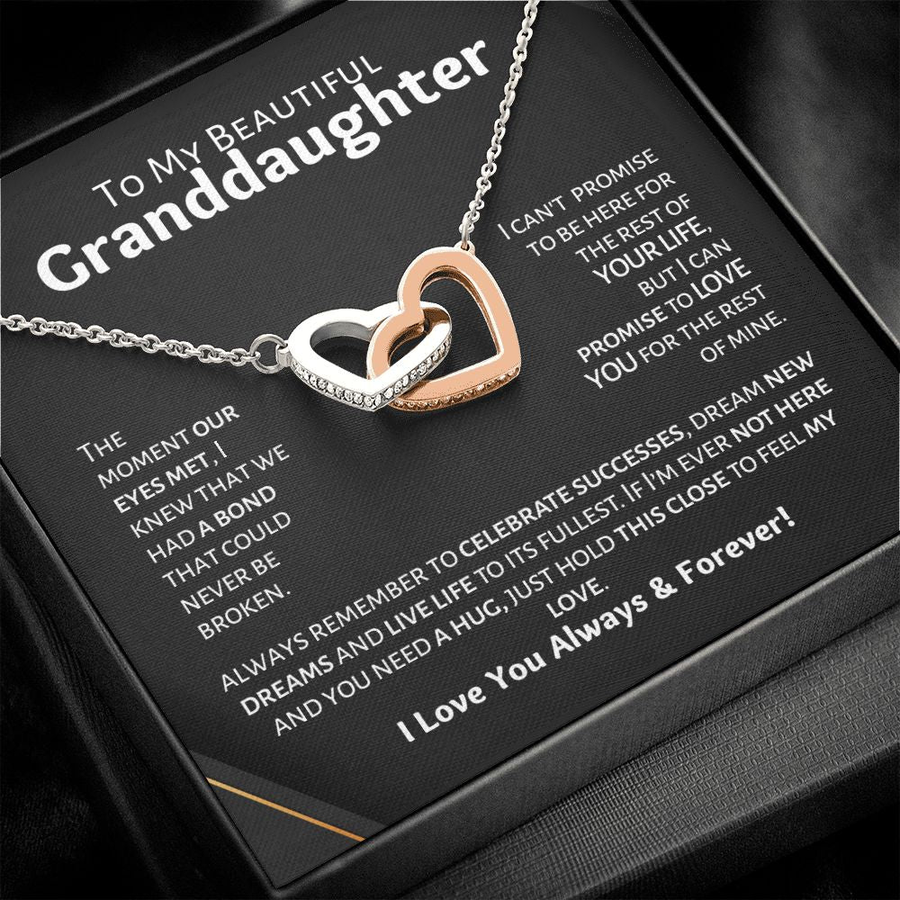 My Beautiful Granddaughter - Love & Light - Interlocking Hearts S9m