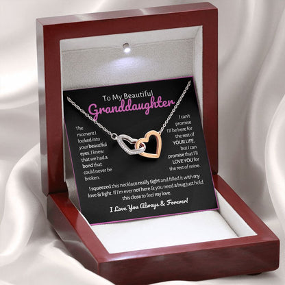 My Beautiful Granddaughter - Love & Light - Interlocking Hearts S9d