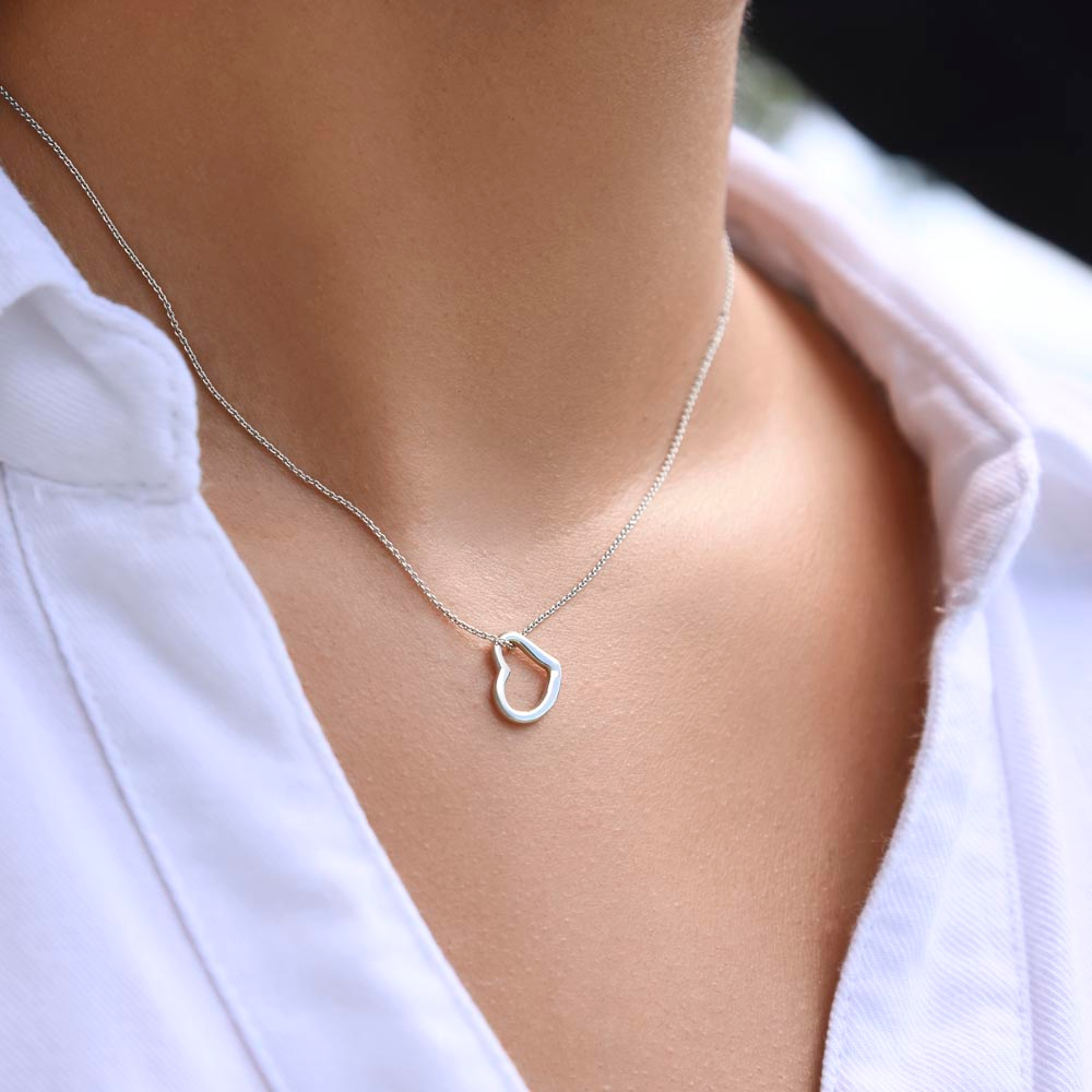 Delicate cheap heart necklace