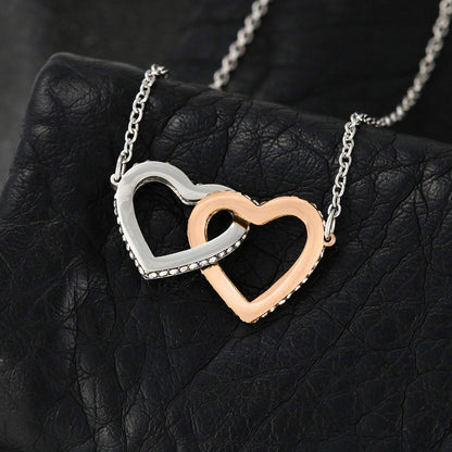 My Grown-Up Daughter - Love Dad - Cute and Cuddly - Interlocked Heart Necklace