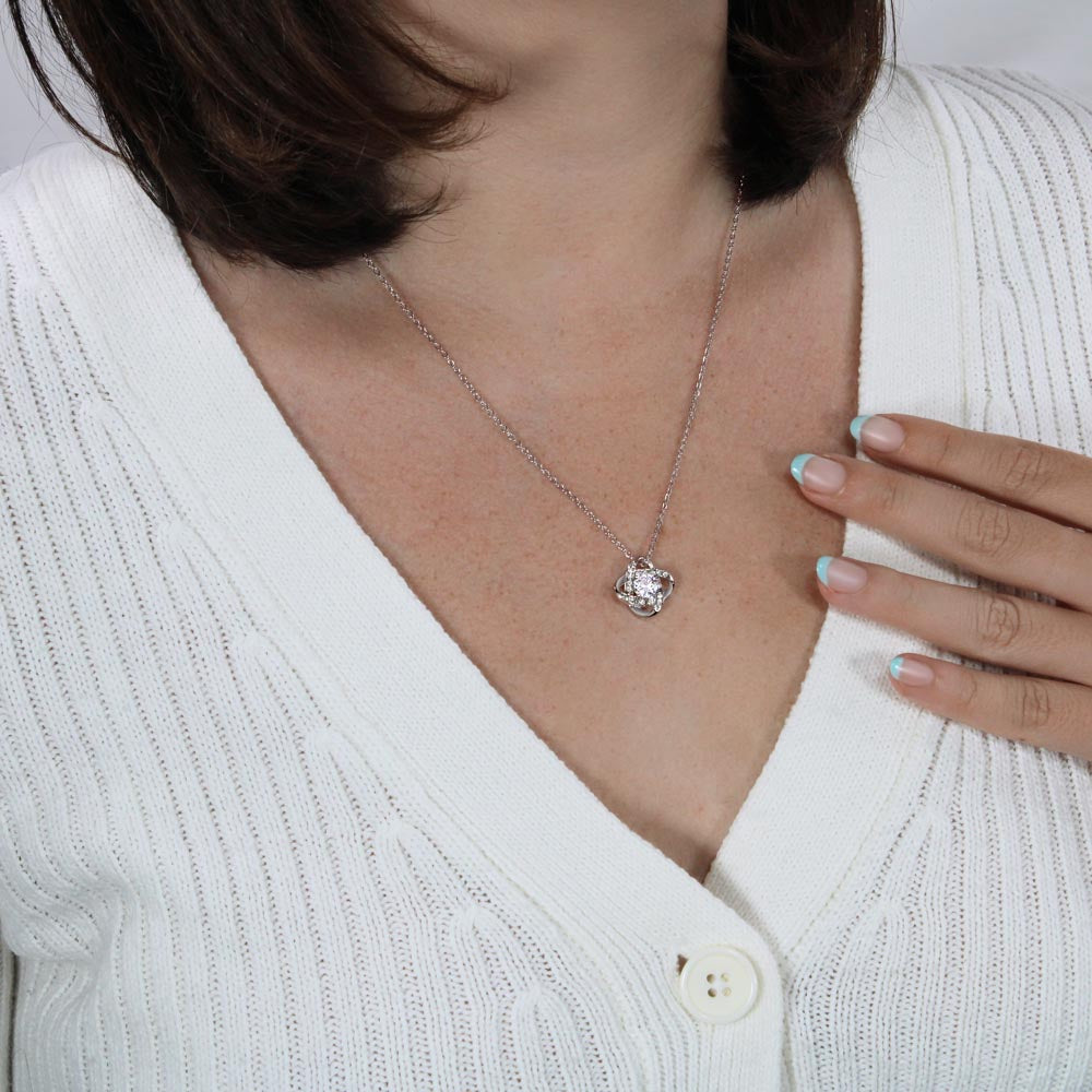 To A Beautiful Girl On Her Graduation Day - Love Knot Necklace