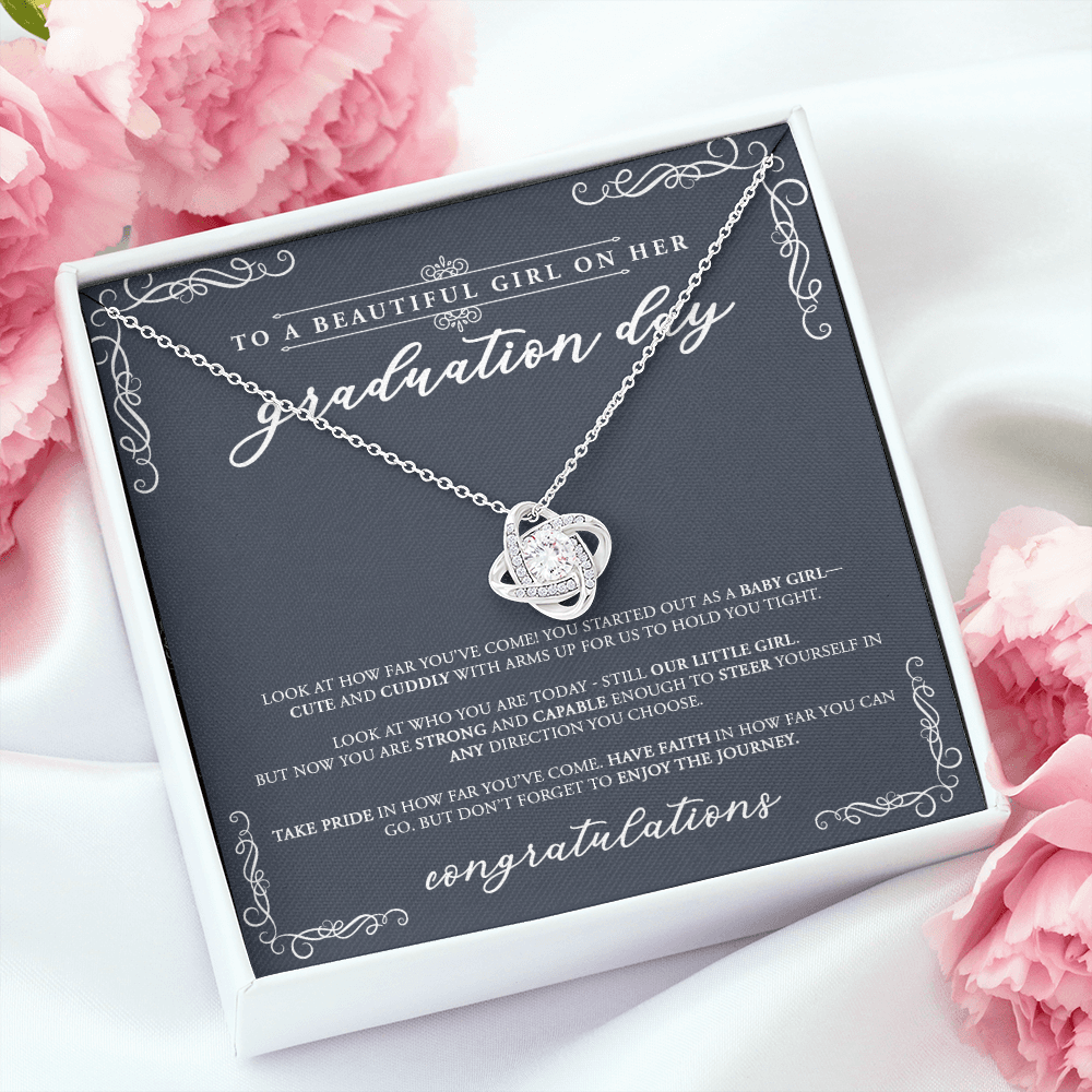To A Beautiful Girl On Her Graduation Day - Love Knot Necklace