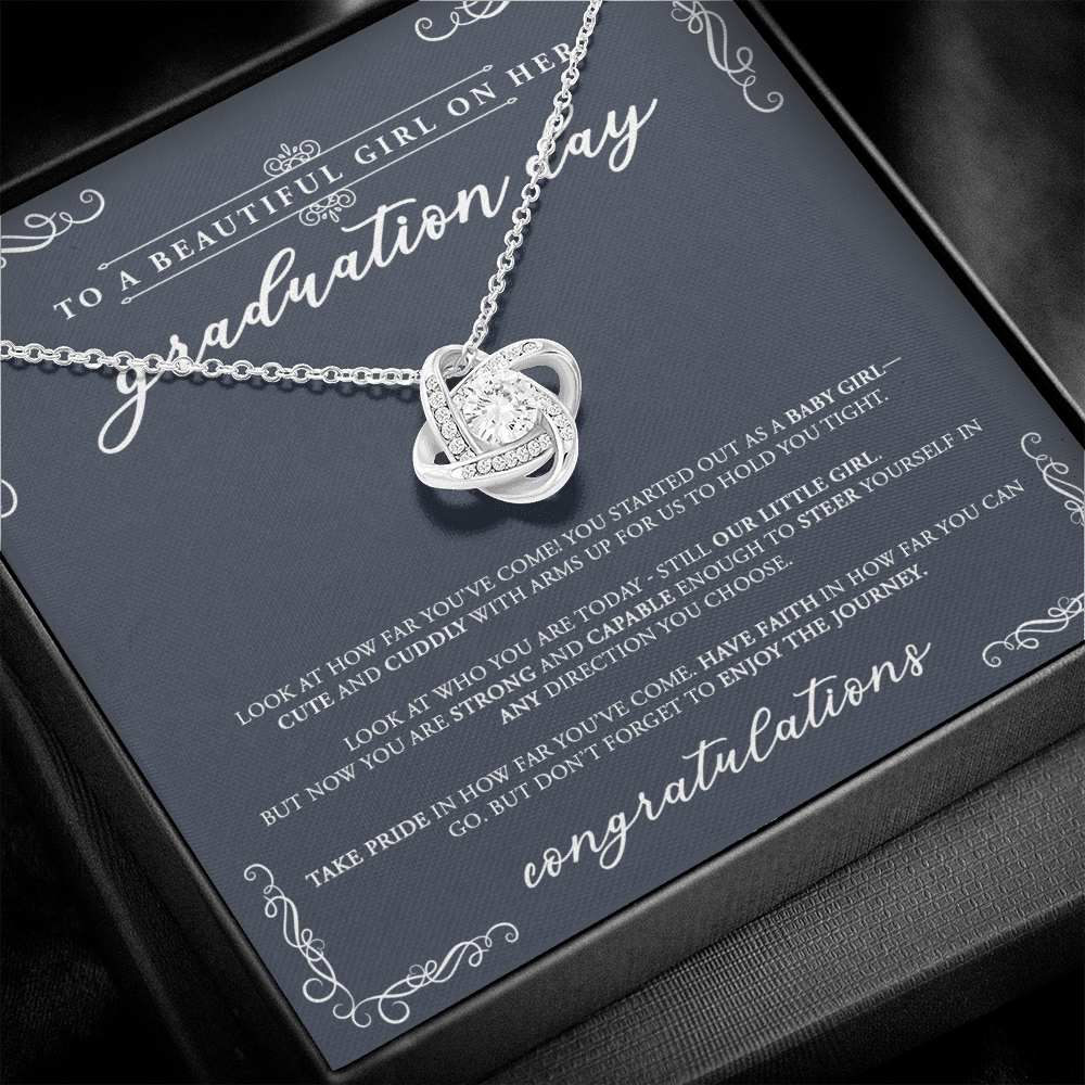 To A Beautiful Girl On Her Graduation Day - Love Knot Necklace