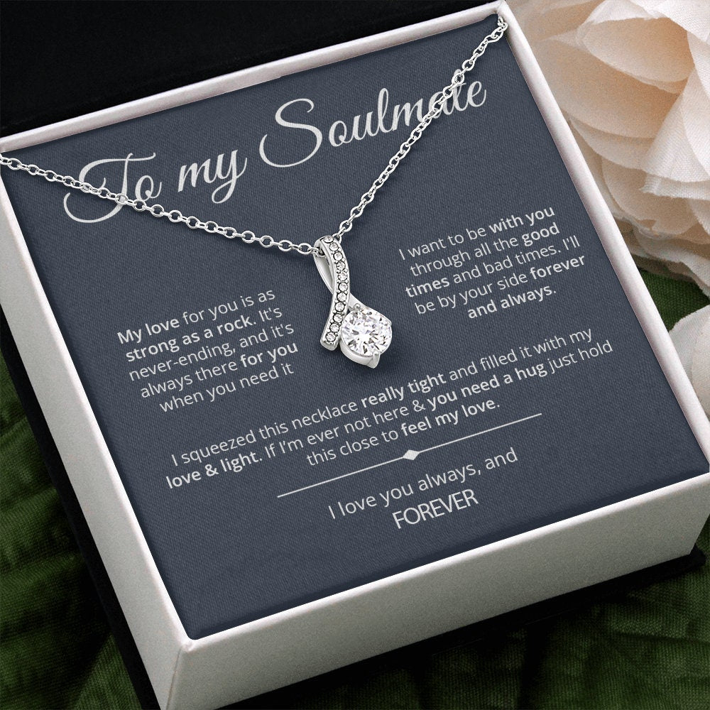 To My Soulmate Necklace - Strong As Rock - Dark