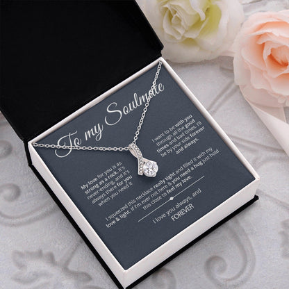 To My Soulmate Necklace - Strong As Rock - Dark