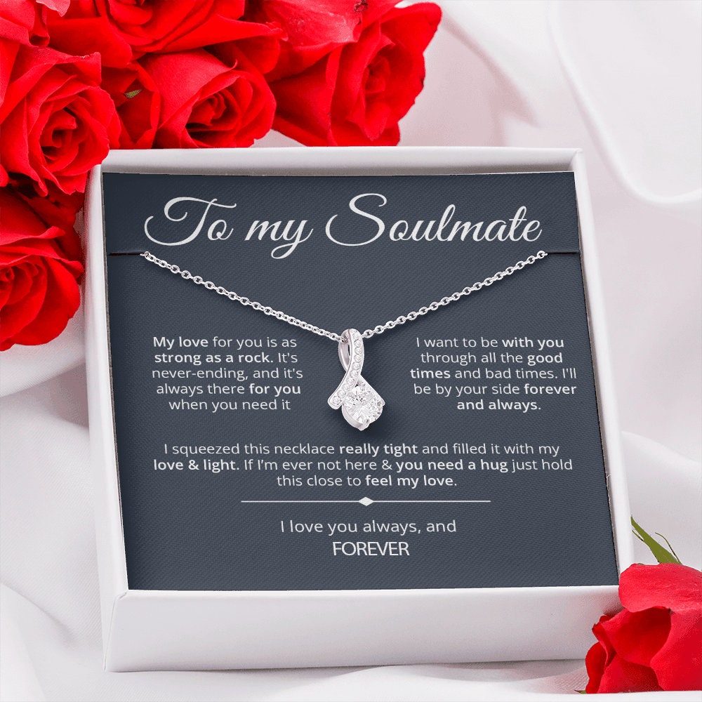 To My Soulmate Necklace - Strong As Rock - Dark