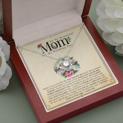 Your Little Girl - Mother Of The Bride Gift From Daughter - Love Knot Necklace