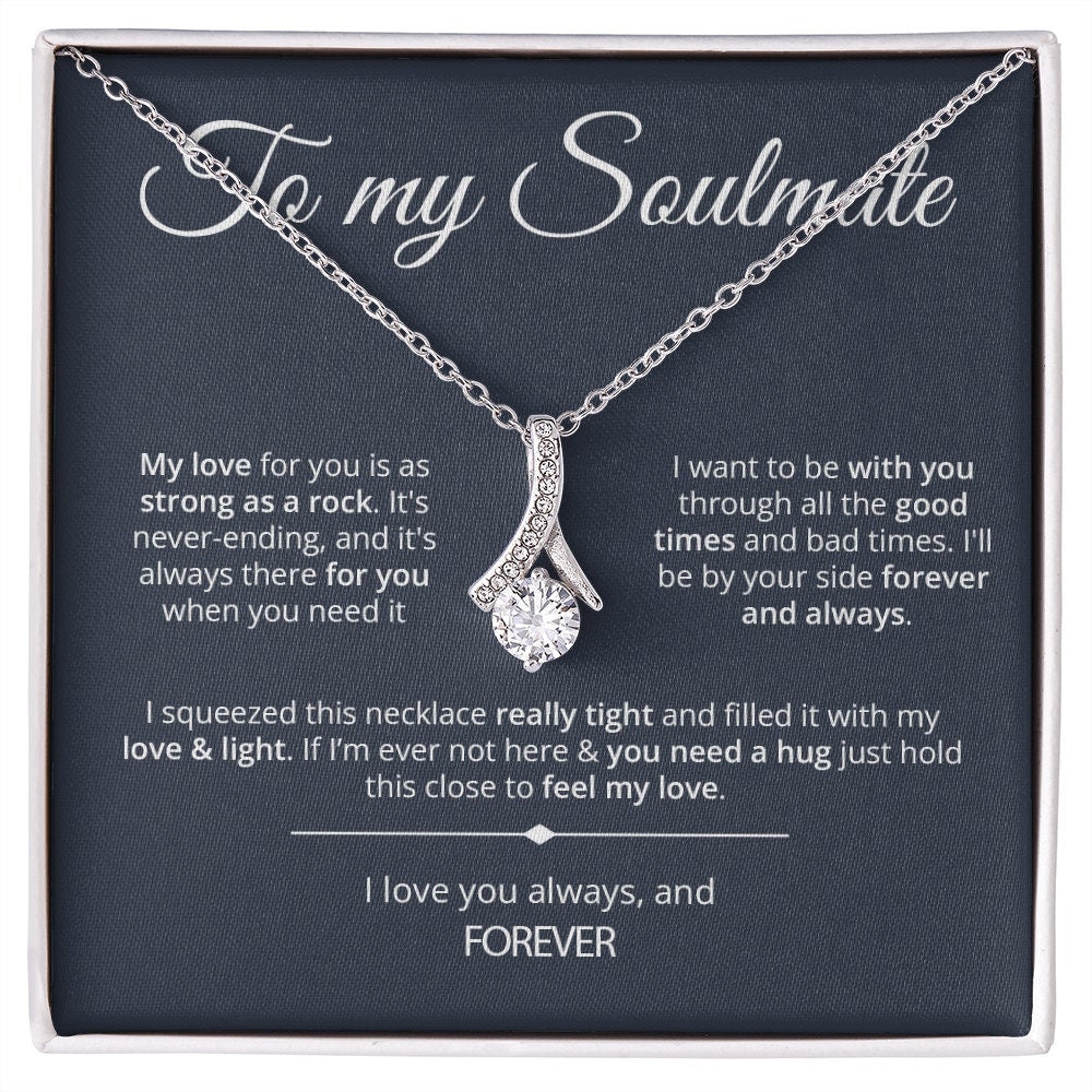 To My Soulmate Necklace - Strong As Rock - Dark