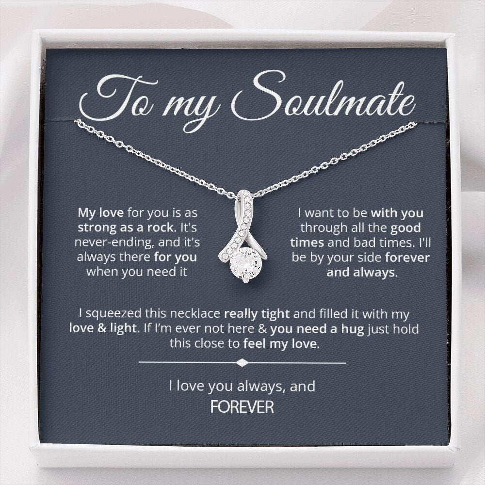 To My Soulmate Necklace - Strong As Rock - Dark