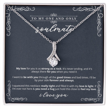 To My Soulmate Necklace - Strong As Rock - Dark - Style 2