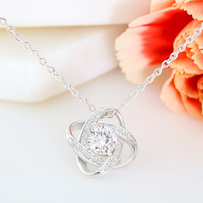 Your Little Girl - Mother Of The Bride Gift From Daughter - Love Knot Necklace