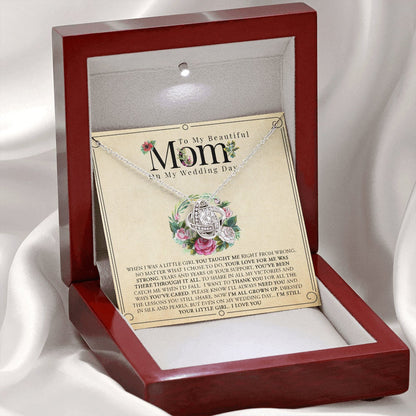 Your Little Girl - Mother Of The Bride Gift From Daughter - Love Knot Necklace