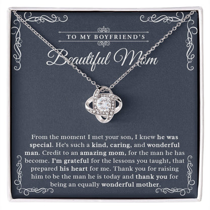 To My Boyfriend's Mom Love Knot Necklace