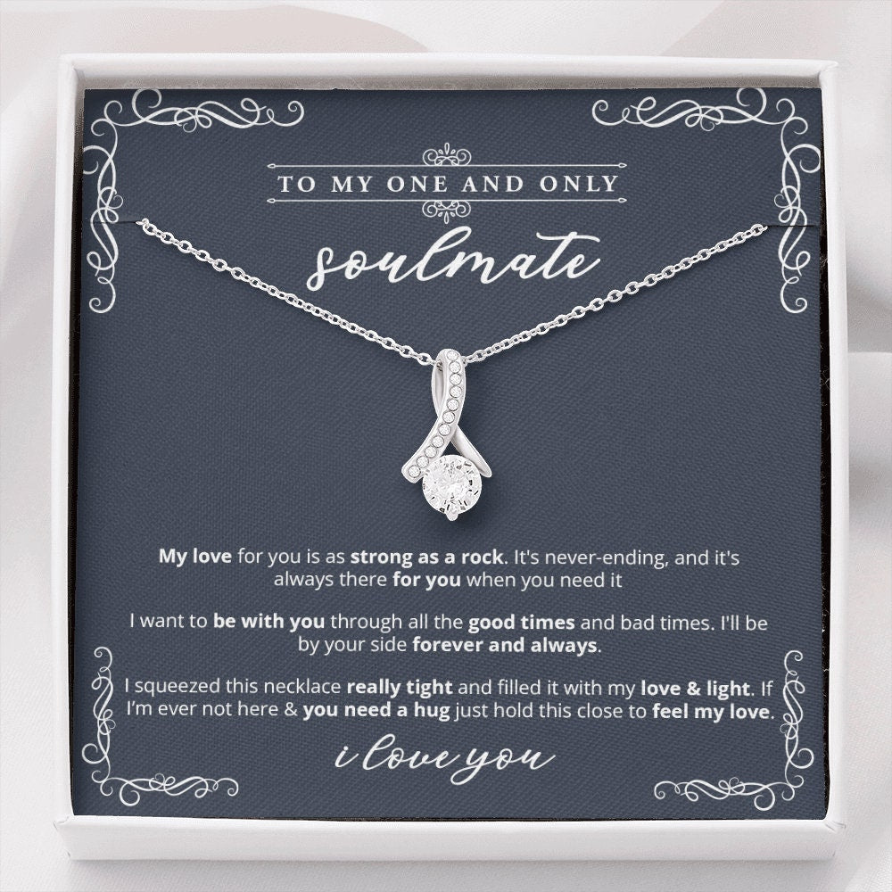 To My Soulmate Necklace - Strong As Rock - Dark - Style 2