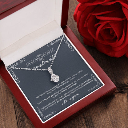 To My Soulmate Necklace - Strong As Rock - Dark - Style 2