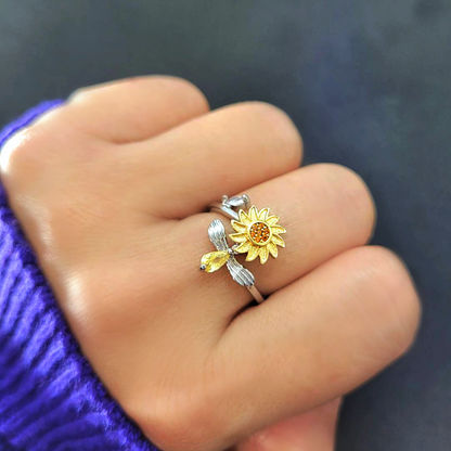 Sunflower Serenity Anxiety Ring